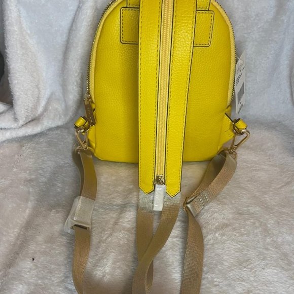 Michael Kors Erin Small Pebbled Leather Backpack Citrus NWT $398.00 main image 6